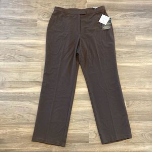 SALE Sagharbor chocolate brown dress pants Size 16 Tummy Control